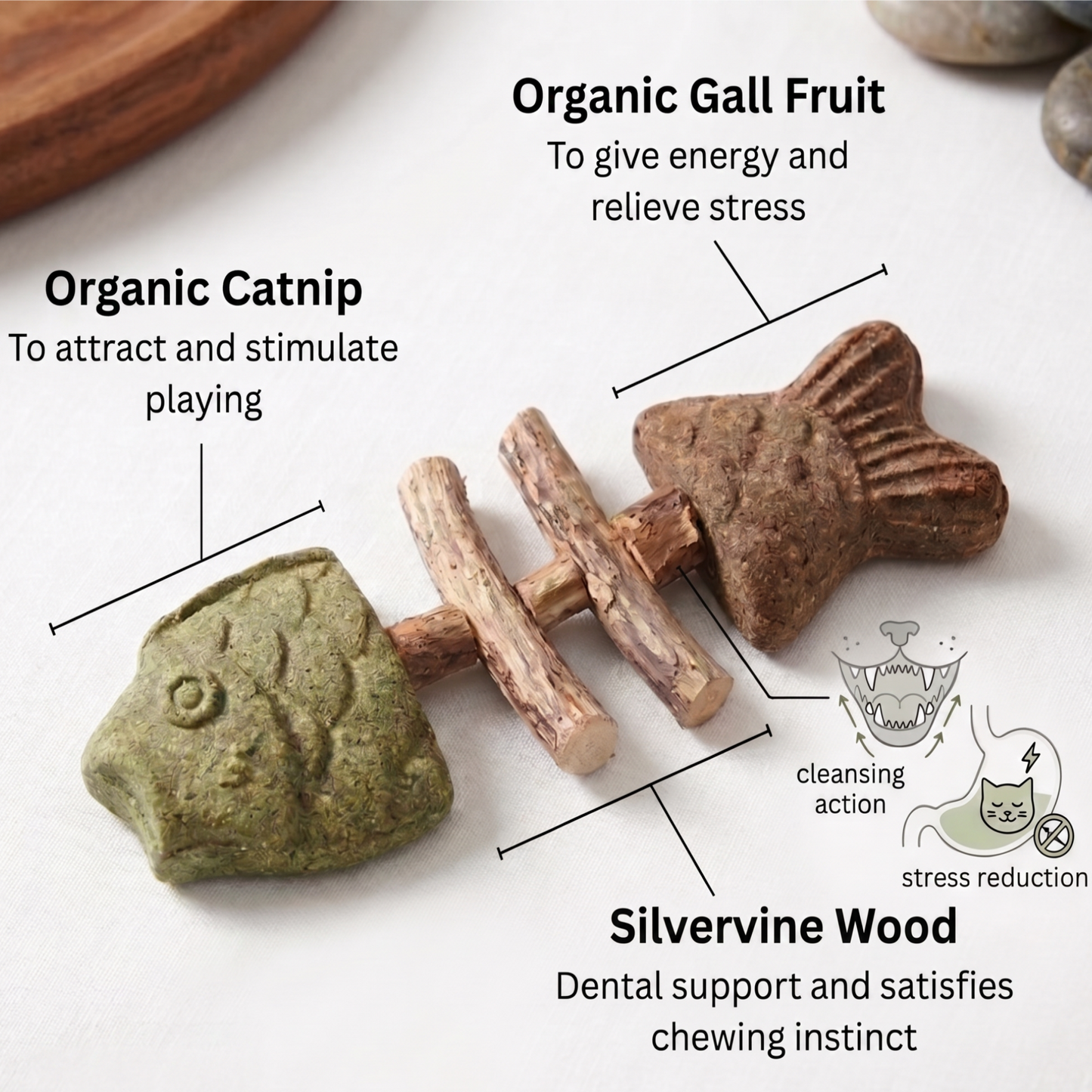NordToyLab™ Tri-Natural Cat Toy
